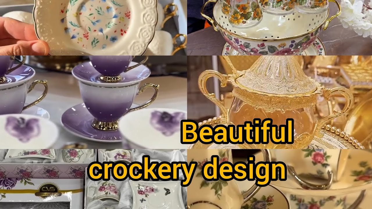 Latest crockery design... Watch till end... #crockery #homedecor #diningroomsets #teaaccessories 