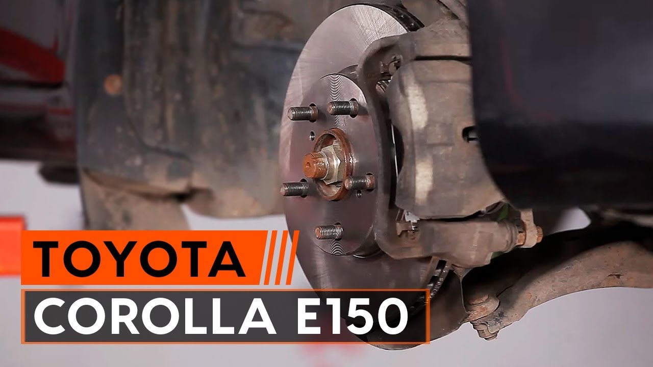 Como trocar discos de trav&atilde;o dianteiros e pastilhas de trav&atilde;o TOYOTA СOROLLA E150 [TUTORIAL AUTODOC]