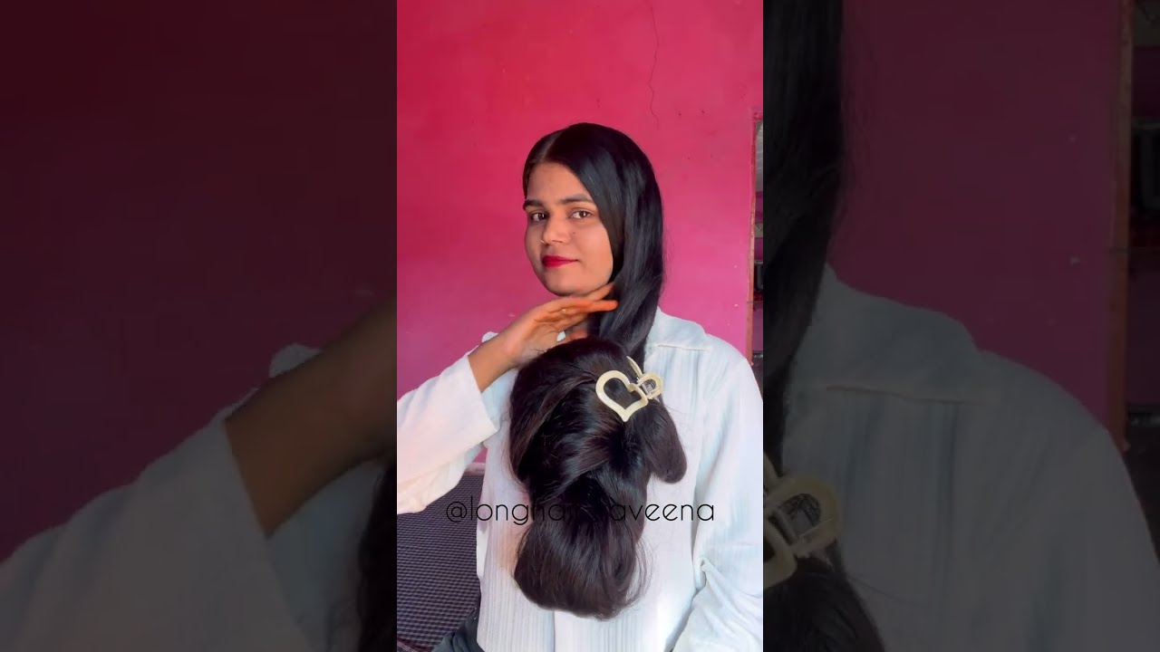 Front big bun drop. #longhairs #hairstyle #viral #hair #bun 