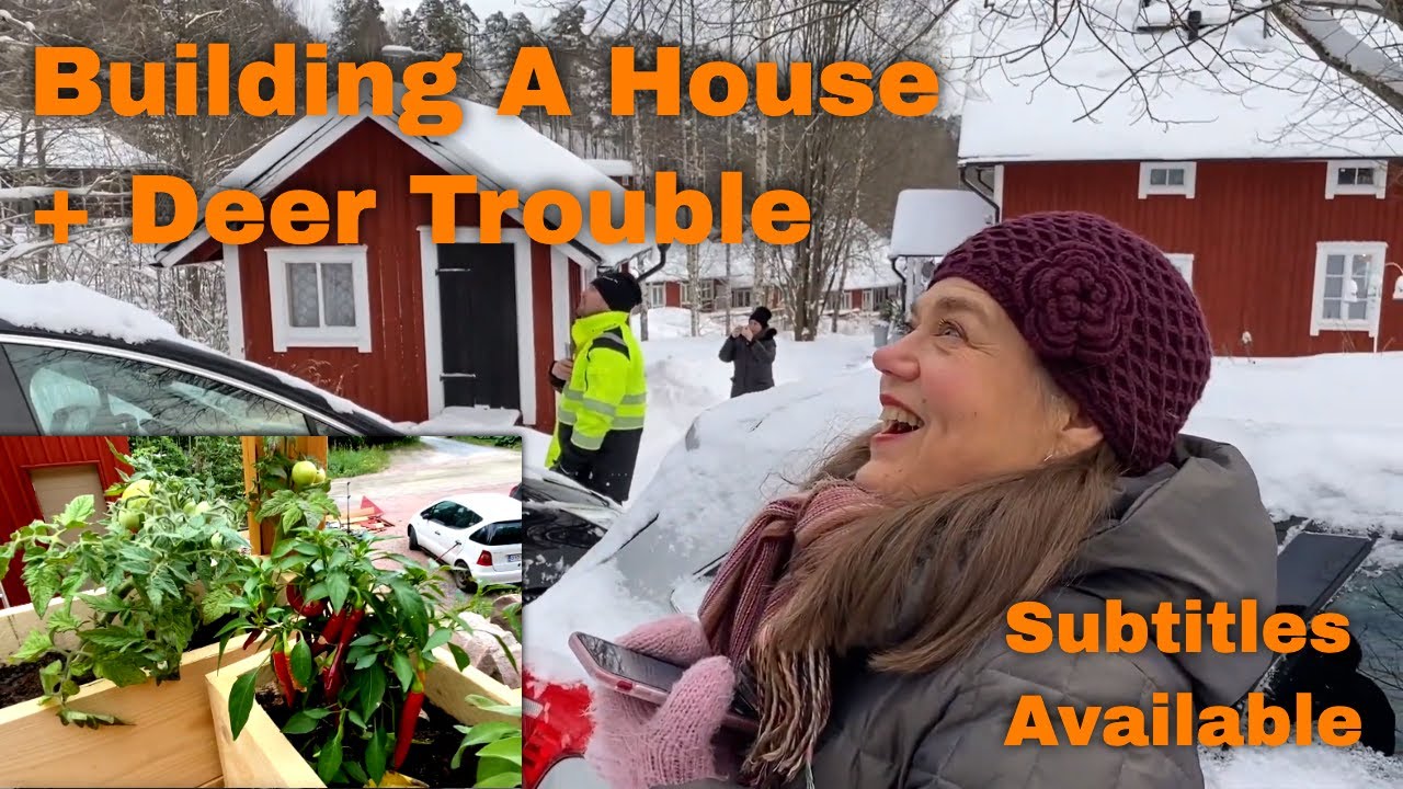 Learn Finnish Through Vlogs: Building a House + Trouble With Deer in The Garden