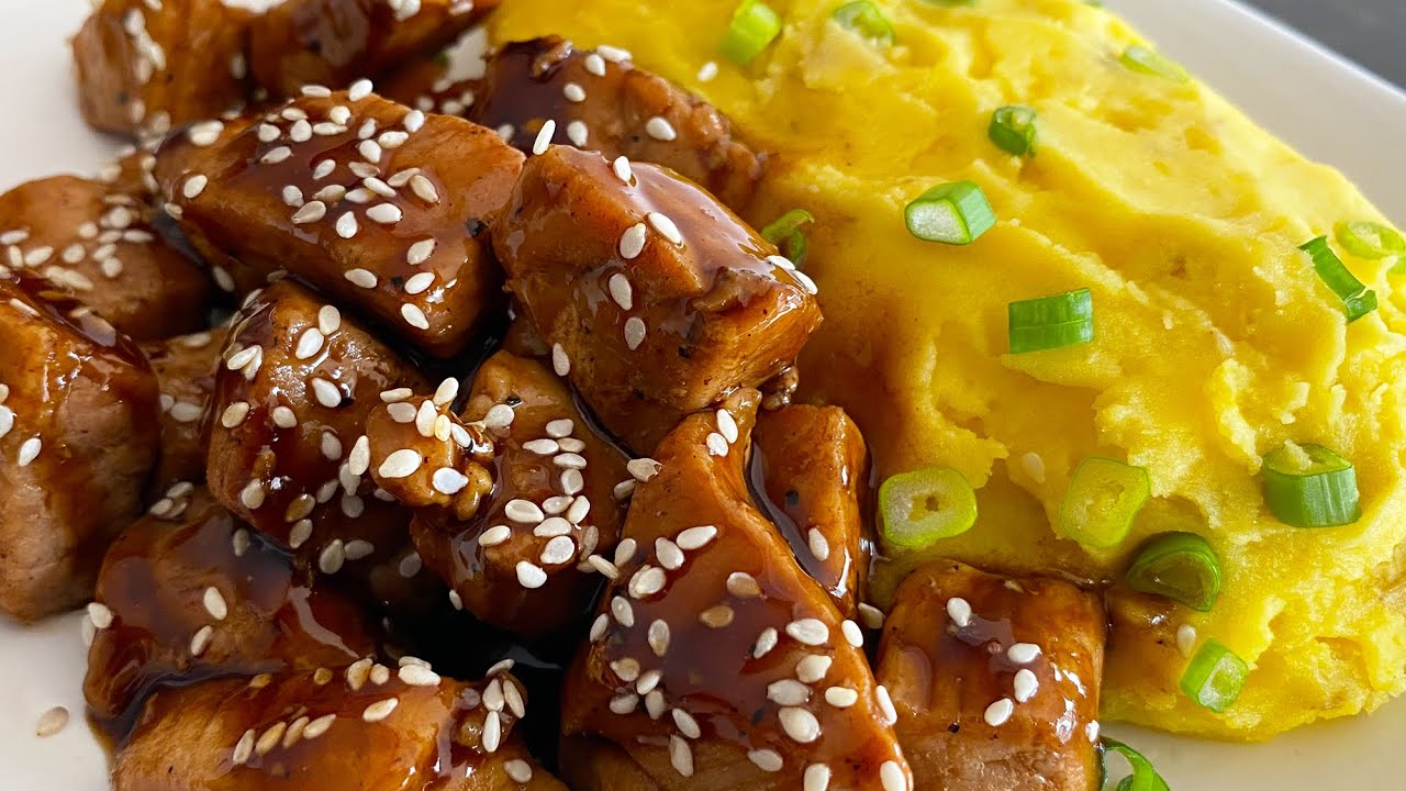 Cerdo Teriyaki con Puré de Papa Criolla | El de las trufas