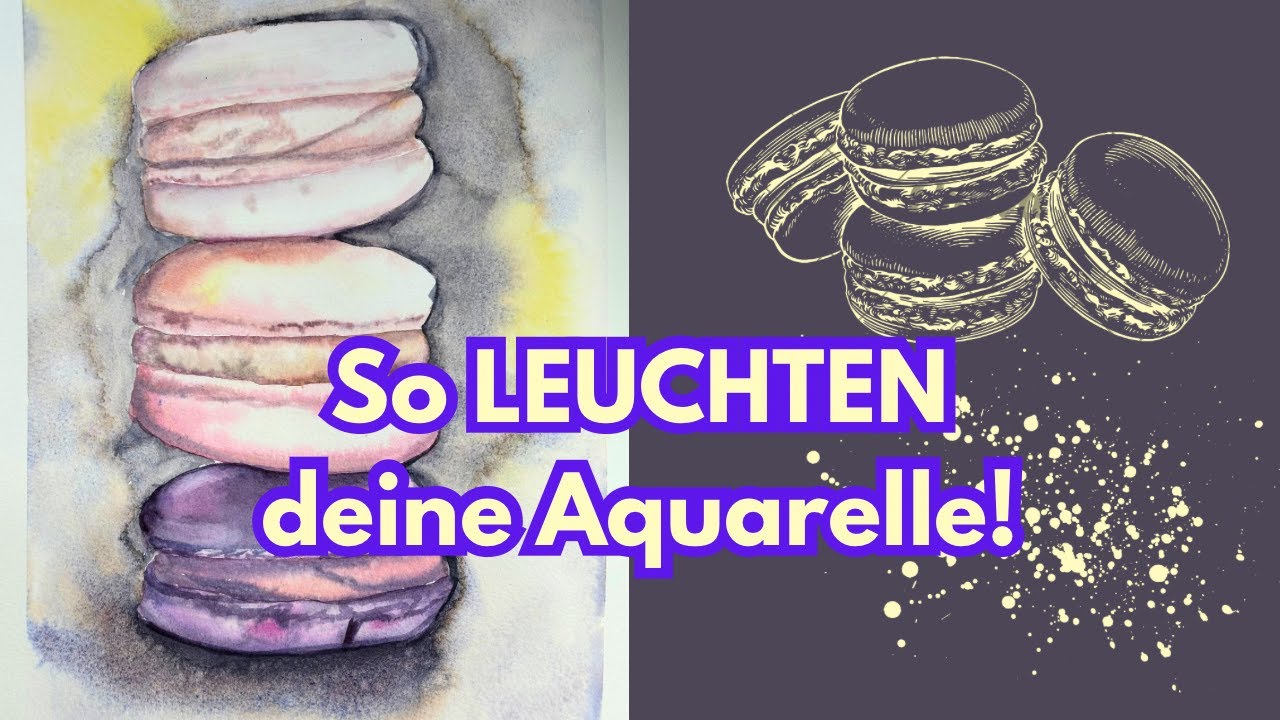 LEUCHTENDE Farben in Aquarell | Komplement&auml;r-Farben einfach erkl&auml;rt!