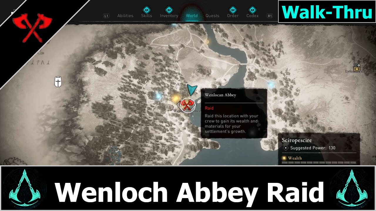 Wenloch Abbey Raid Key & All Wealth Chests Walk-Thru Assassin's Creed Valhalla