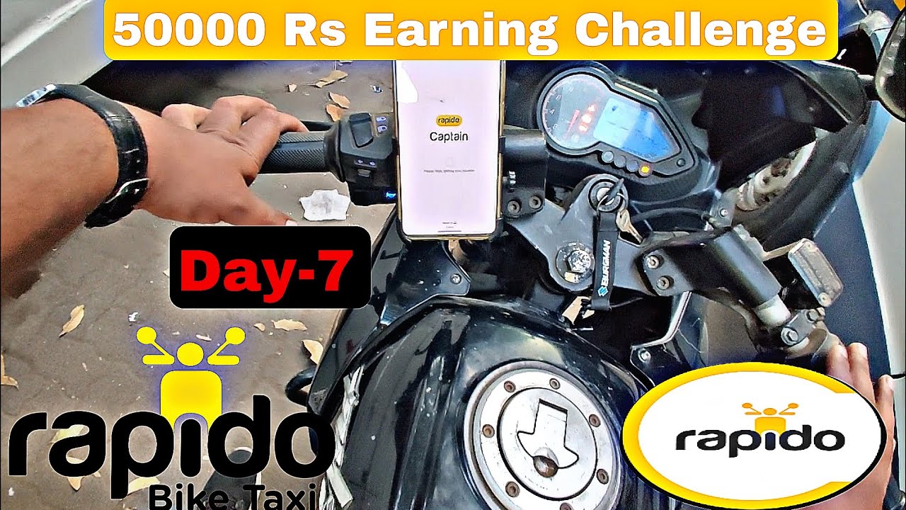 Rapido Bike Taxi 50,000₹ Earnings Challenge ll 450₹ Per Day Rapido bike taxi earnings ll Day - 7