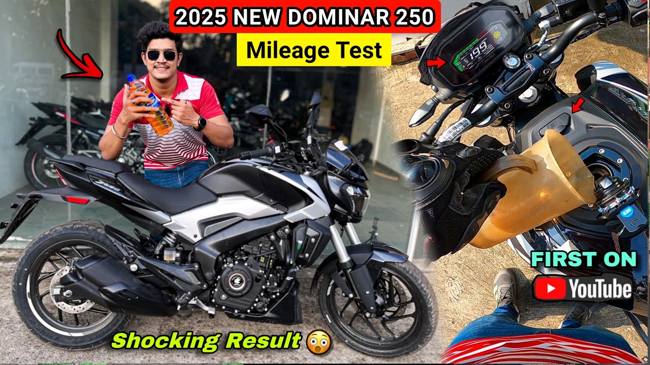 2025 Bajaj Dominar 250 Mileage Test New Model - Shocking Result 😱 | NewDominar250Mileagetest