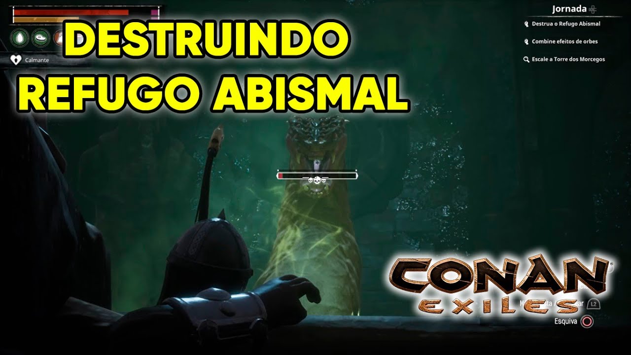 Como Derrotando e Encontrar o Refugo Abismal Conan Exiles Quest Completa PS4