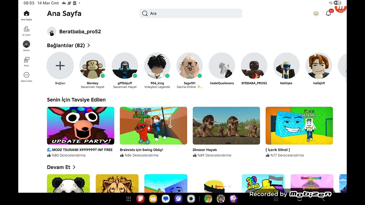 Roblox açılmış