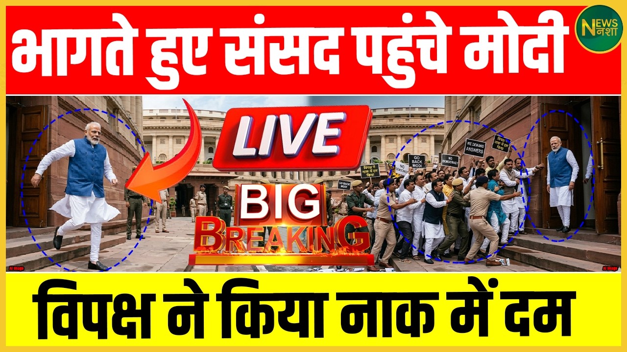 संसद में अचानक एंट्री! Narendra Modi पर विपक्ष का तगड़ा वार! | NewsNasha