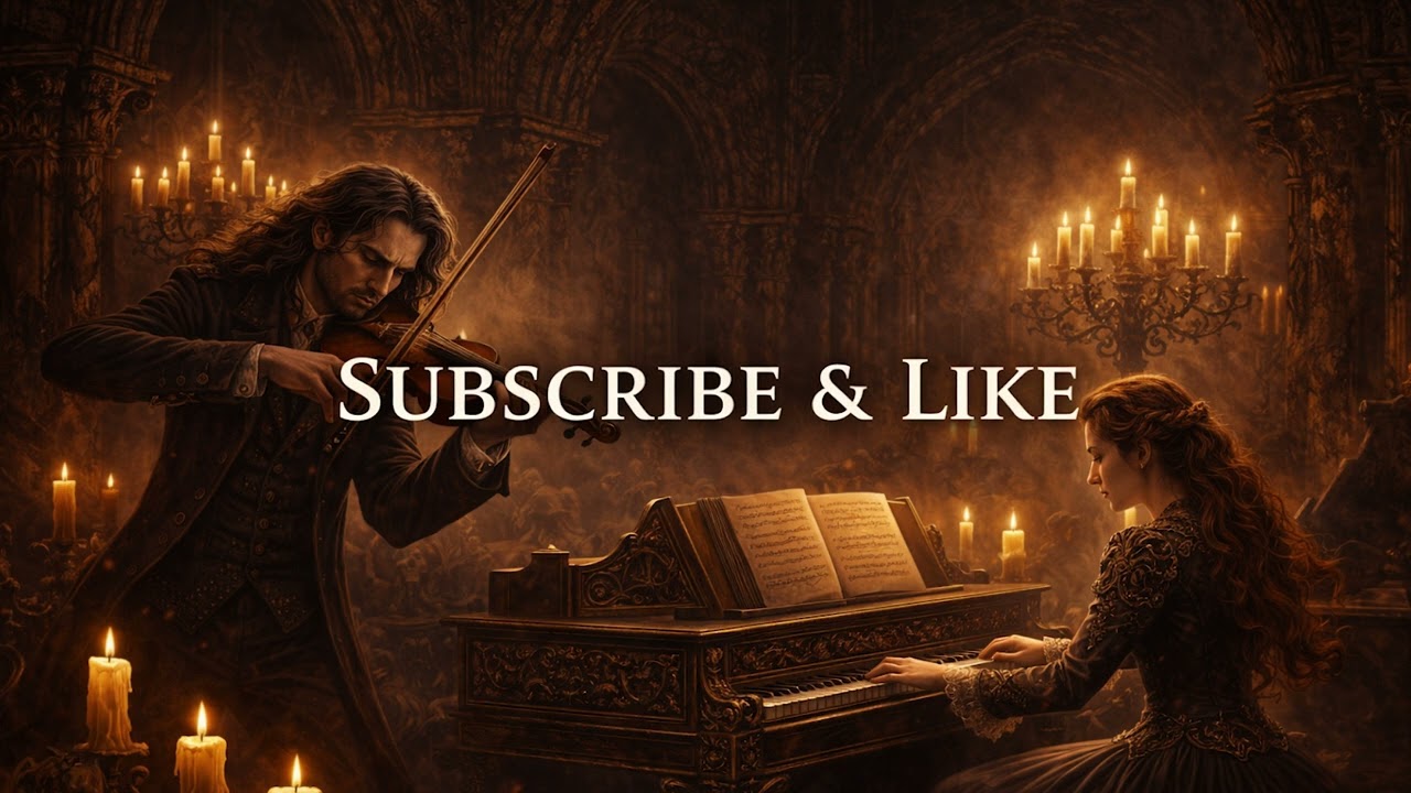 Golden Courtyard | Medieval Violin & Harpsichord #musicvideo #violin #music #piano