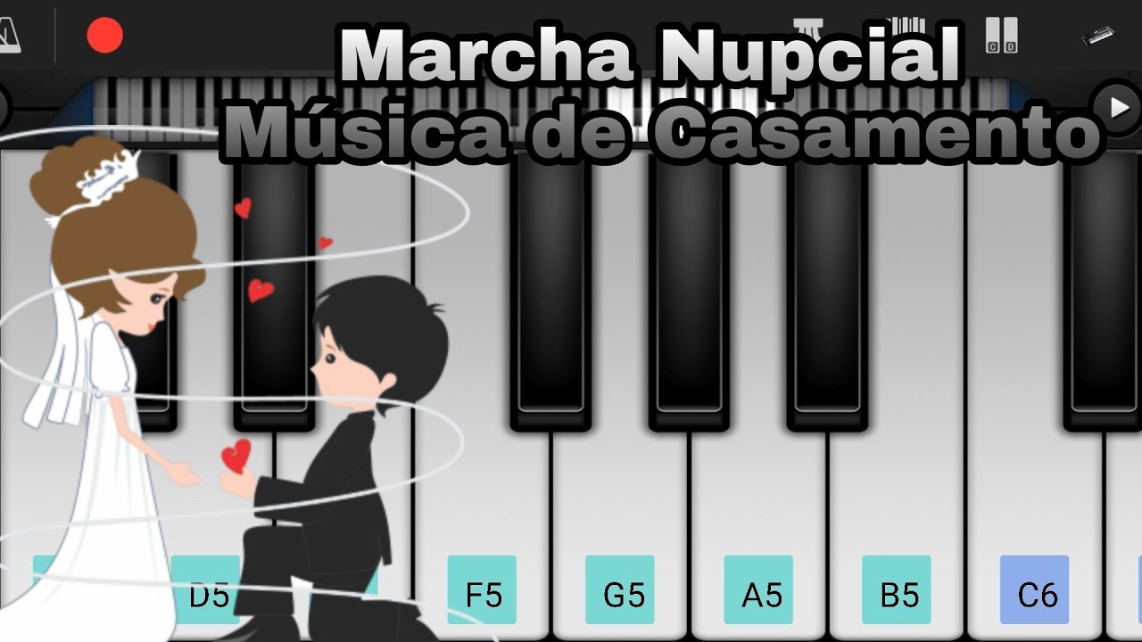 Marcha Nupcial - M&uacute;sica de Casamento Piano Mobile (PERFECT PIANO) EASY Piano Tutorial🎹👰🤵
