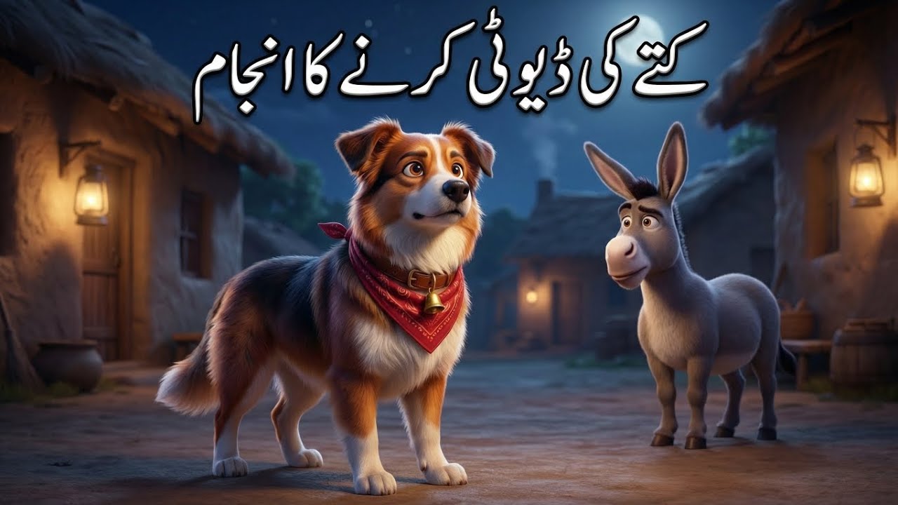 Donkey Prefers Dog’s Duty Over  Sleep 🤣 | Urdu Stories | Hindi Stories | Cartoon Stories | KHAN TV