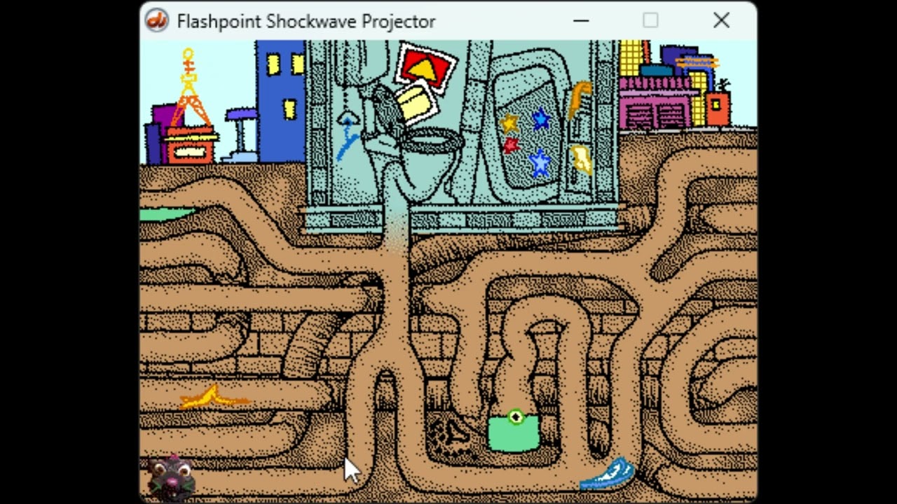 Rattus Down The Dunny (1998) Feral TV Shockwave game