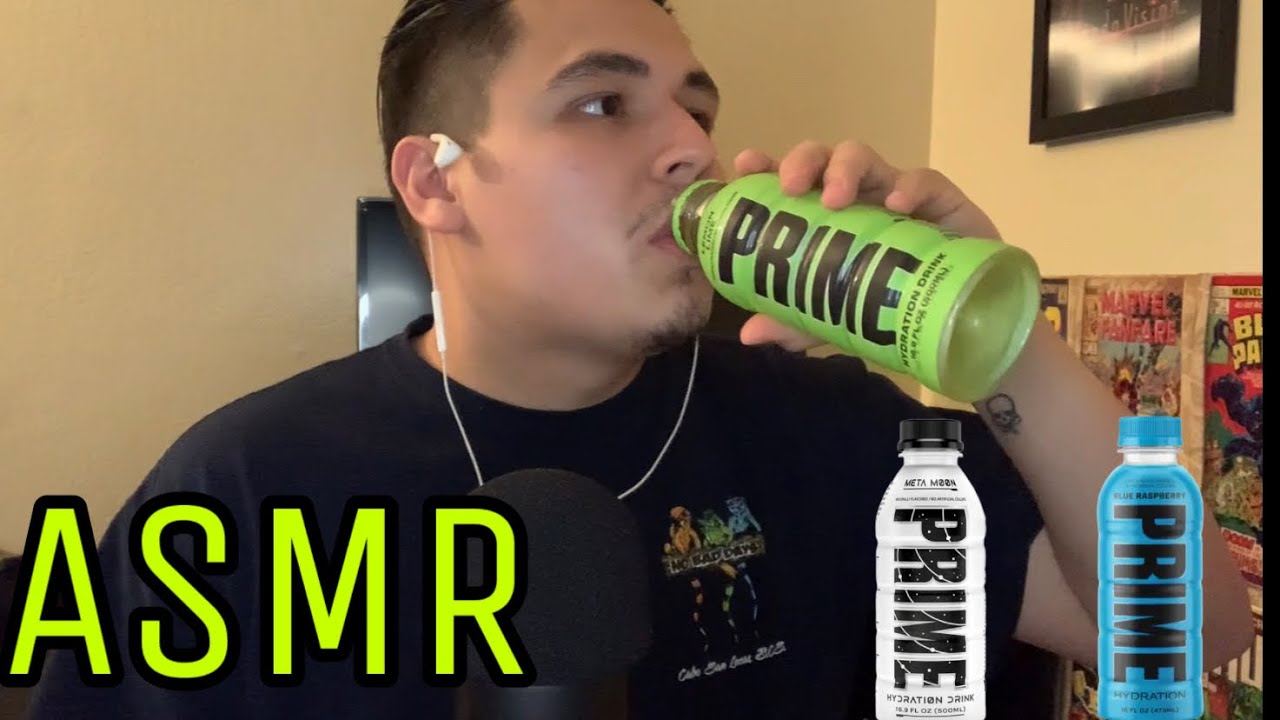 ASMR Drinking PRIME Hydration Drinks and Reviewing Them