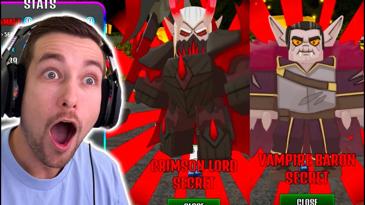 Showcasing 'Crimson Lord' and 'Vampire Baron' (The House TD on ROBLOX)