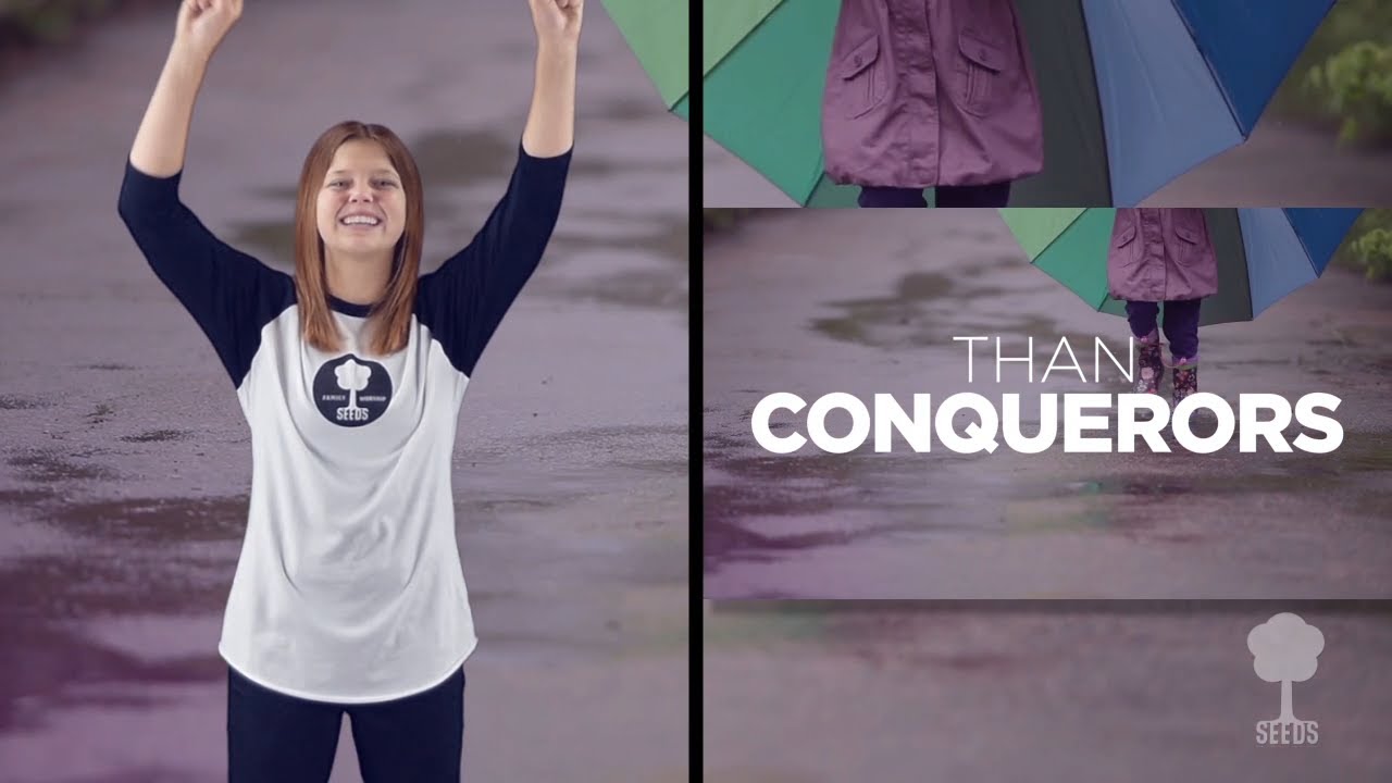 Romans 8:37 - More Than Conquerors (Hand Motions)