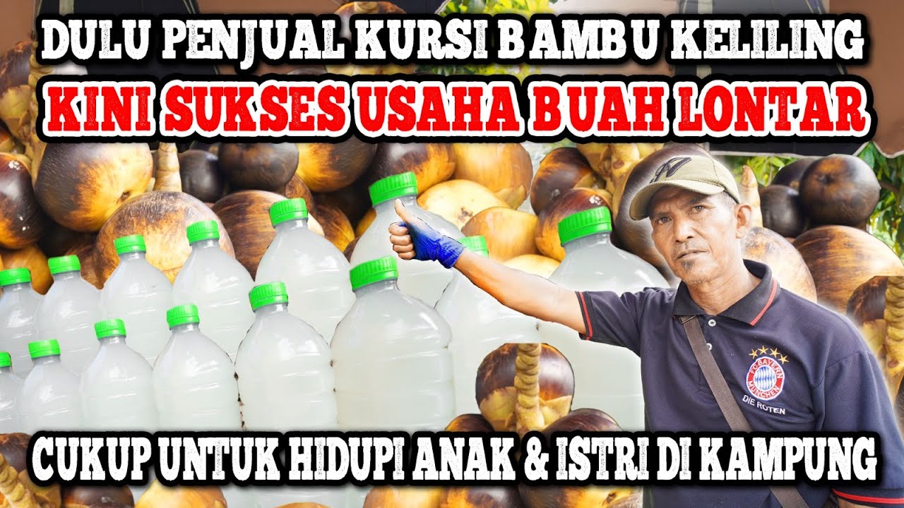USAHA BUAH LONTAR LUDES 60 BUAH SEHARI. DIAJARIN CARA MEMOTONG BUAH LONTAR YANG BENAR