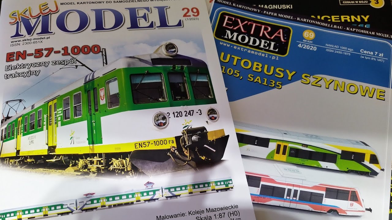 UNBOXING modele kartonowe EN57 Koleje Mazowieckie wyd.Sklej Model i Szynobusy z wyd. Extra Model H0
