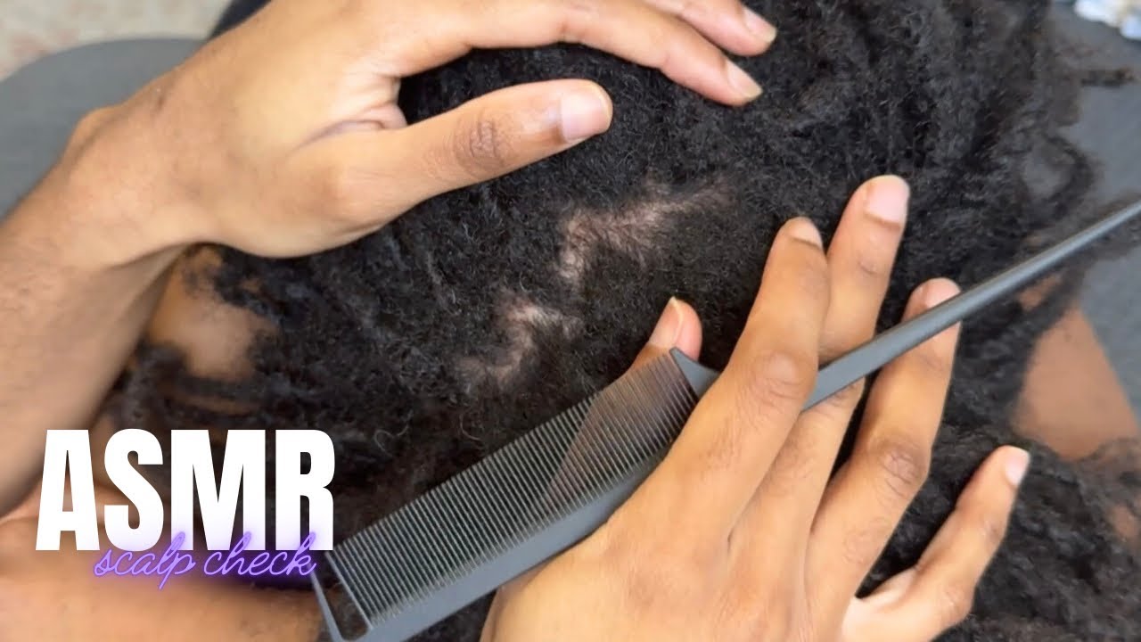 ASMR Relaxing Scalp Check to help you Unwind💆🏾‍♀️✨