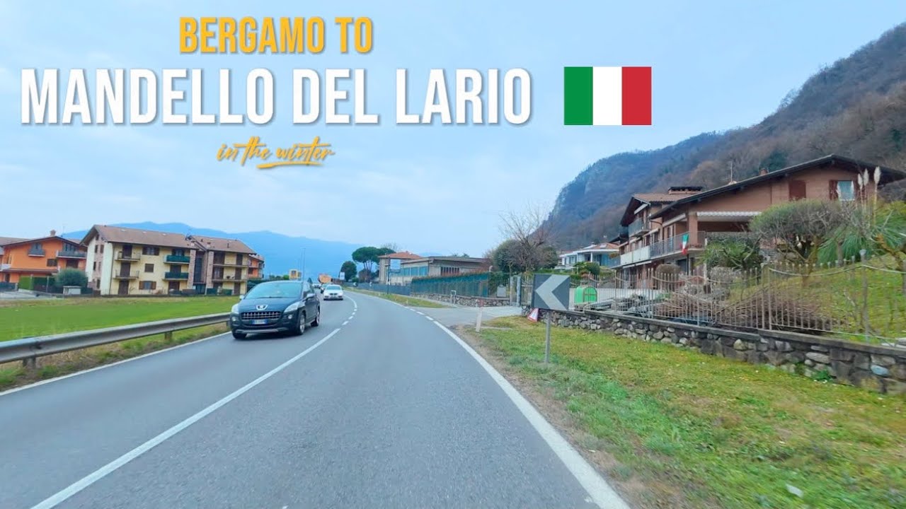 Driving in Italy 🇮🇹 from Bergamo to Mandello del Lario | Scenic Winter Road Trip Jan 2026
