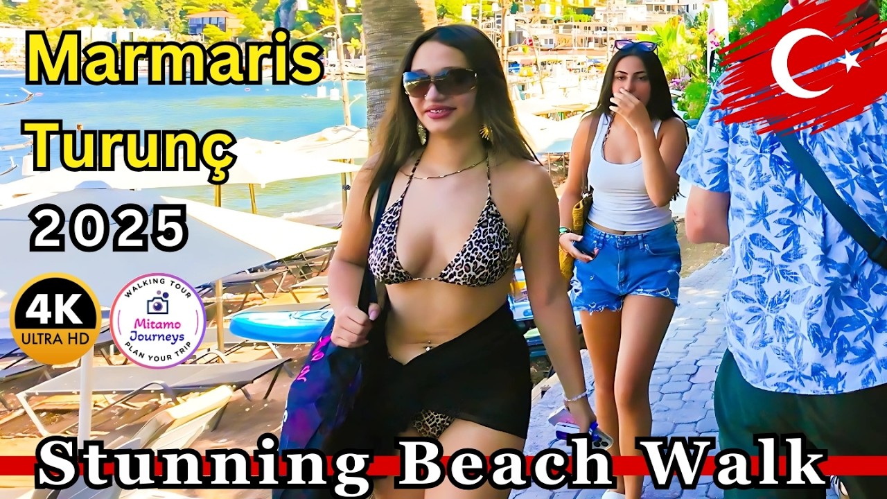 Marmaris Turun&ccedil; 2025 🇹🇷 4K Walking Tour | Stunning Beach, Seaside Cafes & Summer Paradise