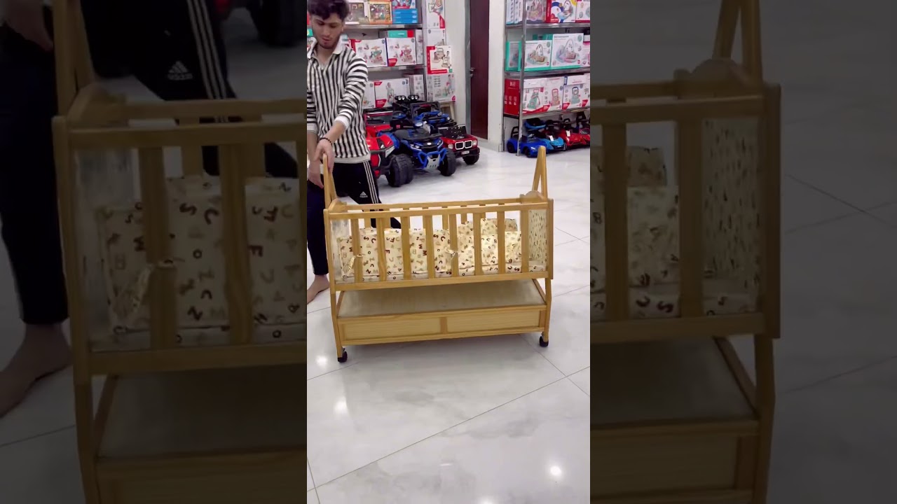 🍼 Baby Wooden Cot | Safe, Stylish & Comfortable Sleeping Solution 🌙