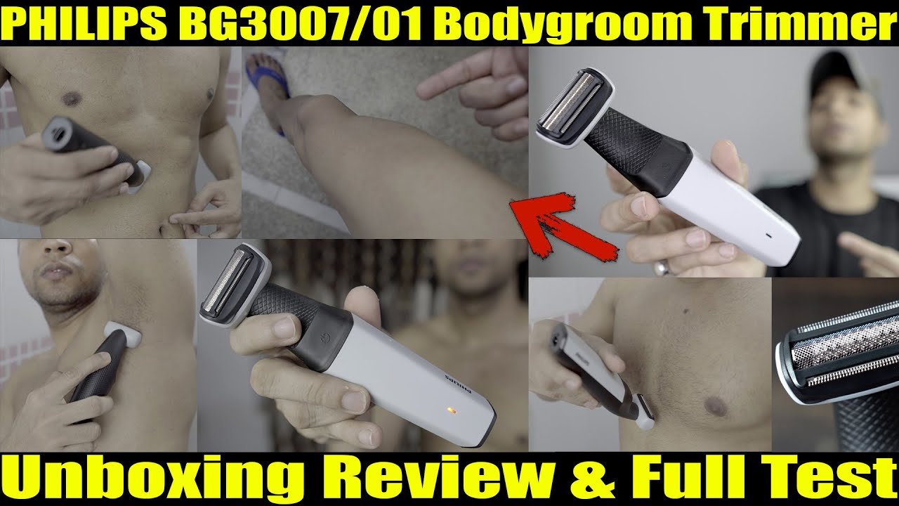 PHILIPS BG3007/01 Bodygroom 3000 series trimmer unboxing in depth review & complete test
