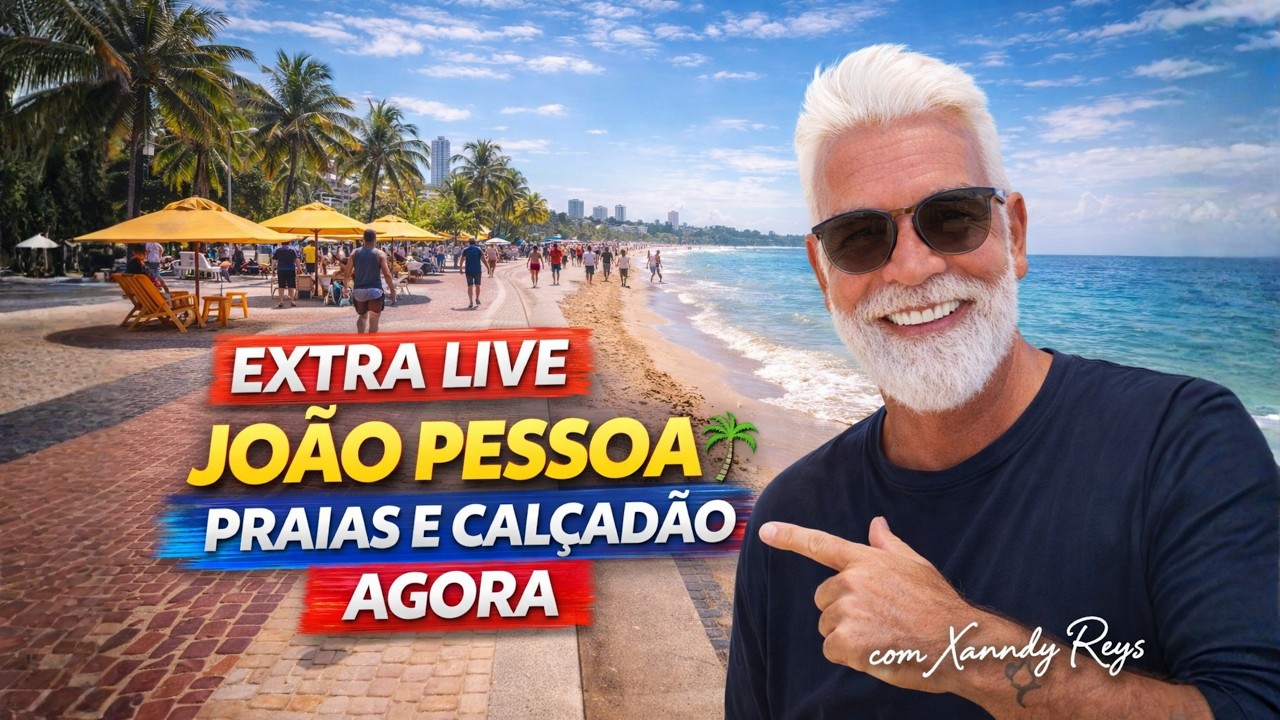 JOÃO PESSOA AO VIVO 🌴🔥 | Praias e Calçadão AGORA – Veja o Movimento! 👀