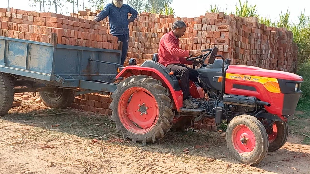 1500 ईंट 45कुंटल वजन भरके फेर दिया सबके मुस्सल Mahindra jivo 225di load dumper