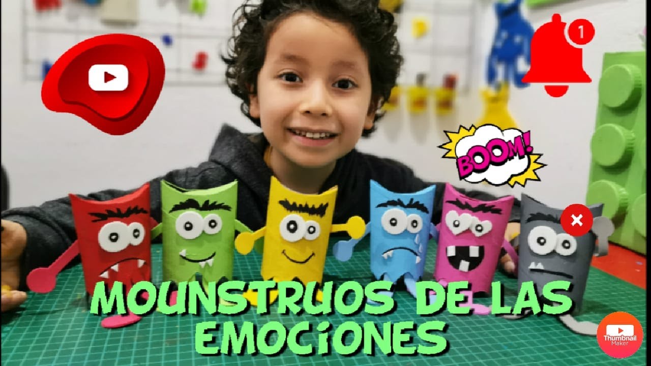 MONSTRUOS DE LAS EMOCIONES (manualidades para niños)