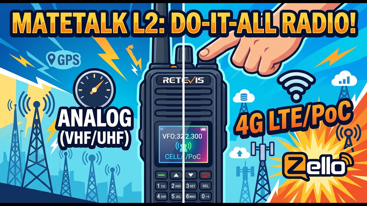 Идеальная гибридная рация? Retevis MateTalk L2 PoC &mdash; ПЛЮС портативная VHF/UHF-радиостанция