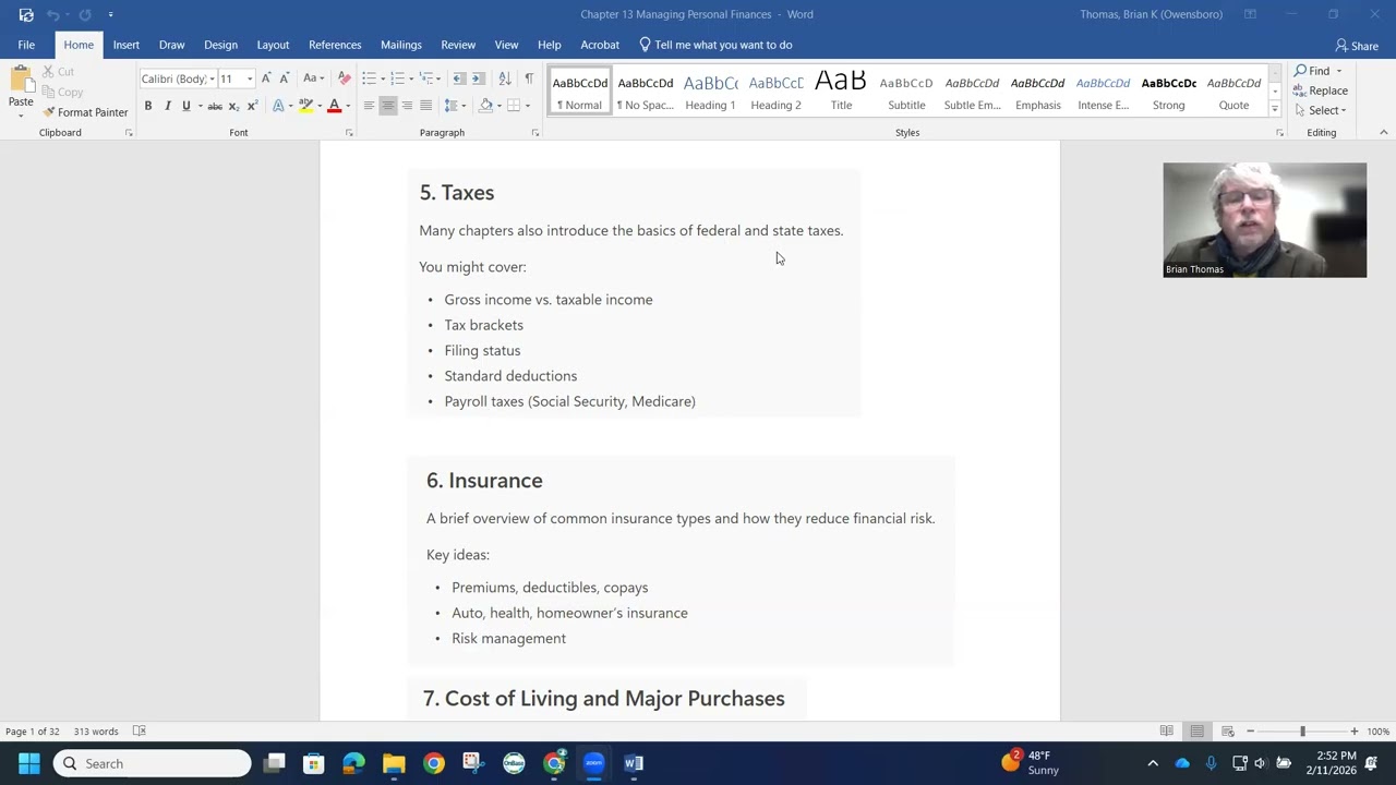 Ch 13 Managing Personal Finances