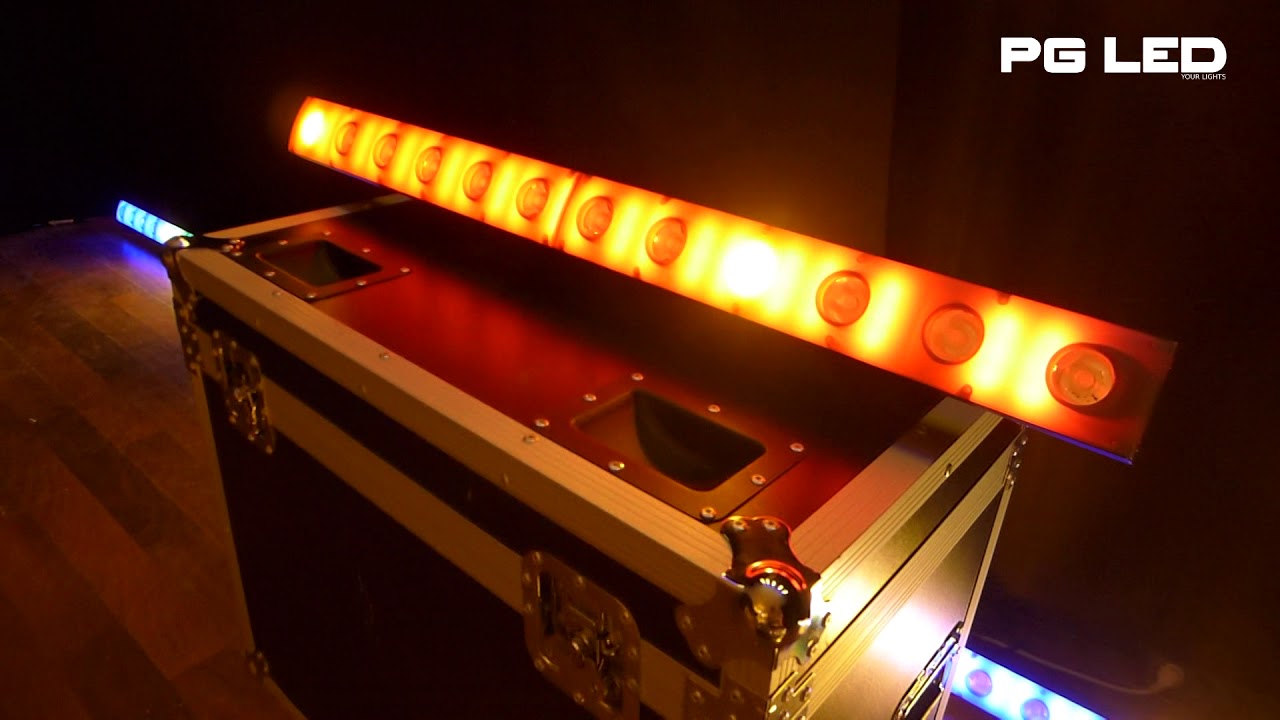 LED BAR SUNSTRIP 12X3W AMBER + AURA RGB