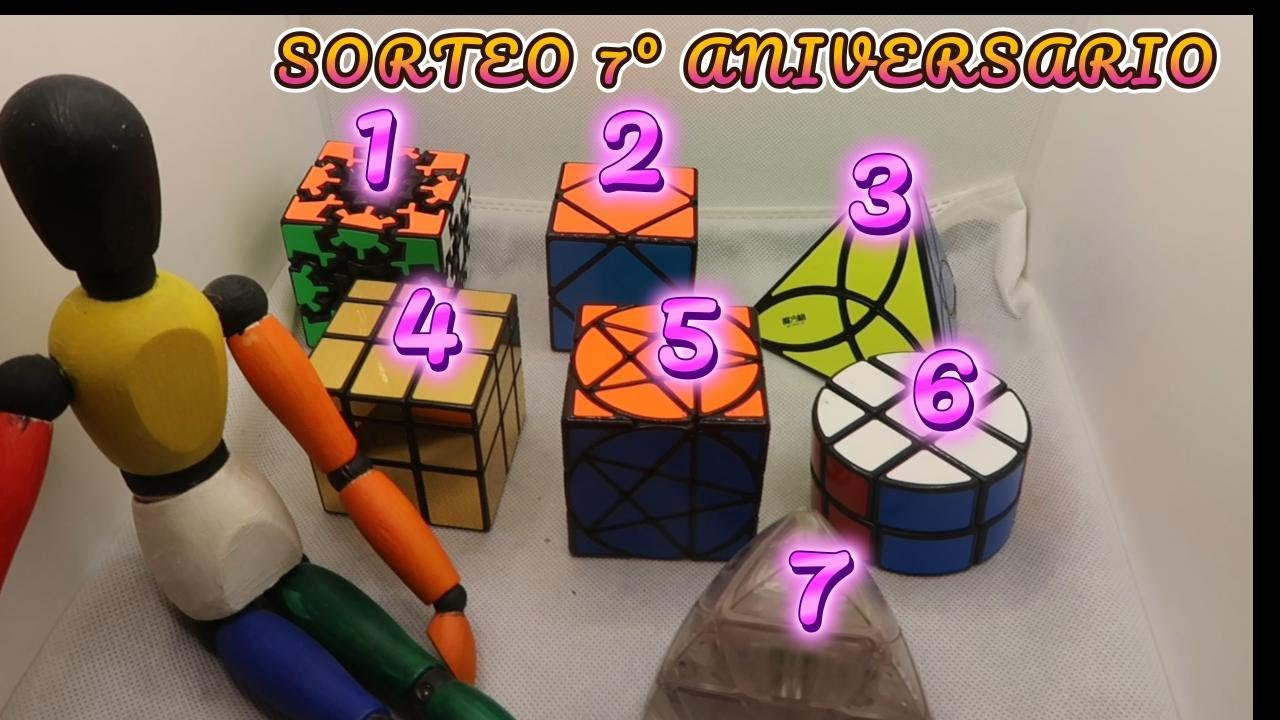 7 cubos para 7 ocasiones. SORTEO INTERNACIONAL CUBO RUBIK. 7º ANIVERSARIO. 2024