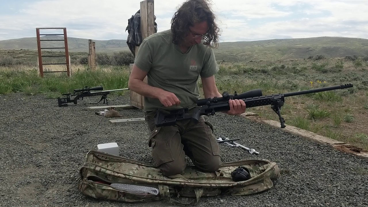 American Rifle Company Archimedes Xylo Rifle assembly at the range.