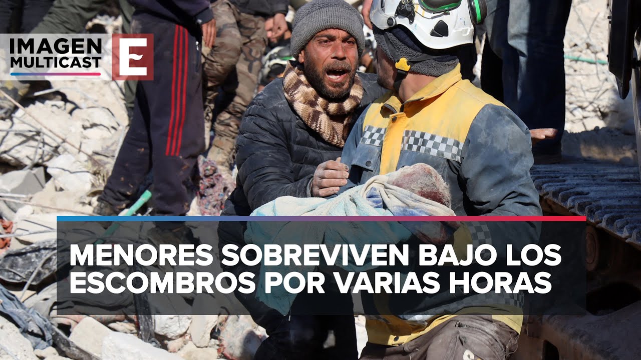 Niños siguen siendo rescatados de escombros en Turquía y Siria por sismos