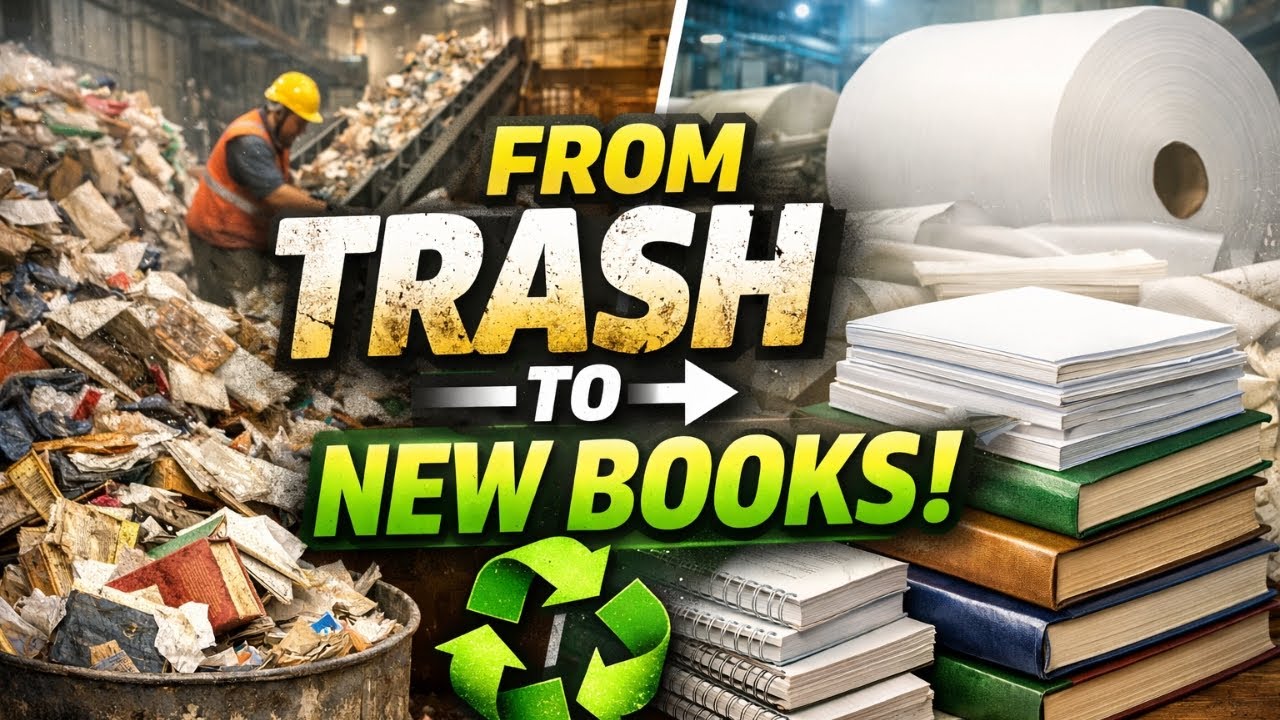 From Trash to Fresh Paper | Watch How Old Books Are Recycled | #deep_time_story