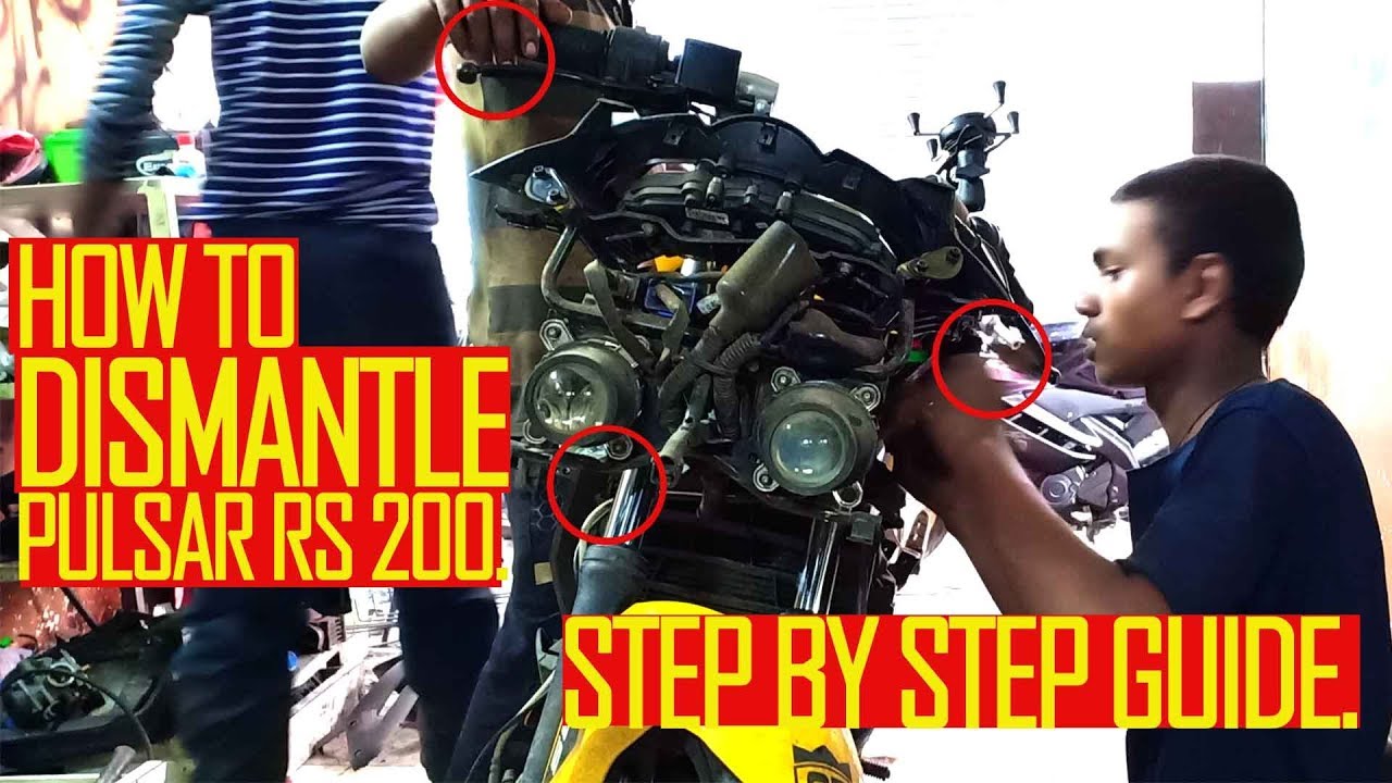 HOW TO DISMANTLE PULSAR RS 200 FAIRINGS. STEP BY STEP GUIDE.