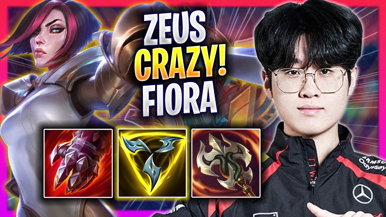 ZEUS CRAZY GAME WITH FIORA! - T1 Zeus Plays Fiora TOP vs K'sante! | Season 2024