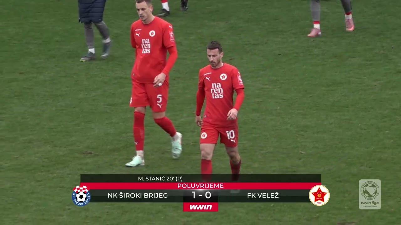 WWin liga BiH (21. kolo): Široki Brijeg - Velež 1:0
