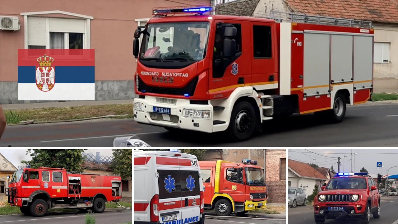NEW Iveco Fire Engine on Scene With Other Engines +  Ambulance