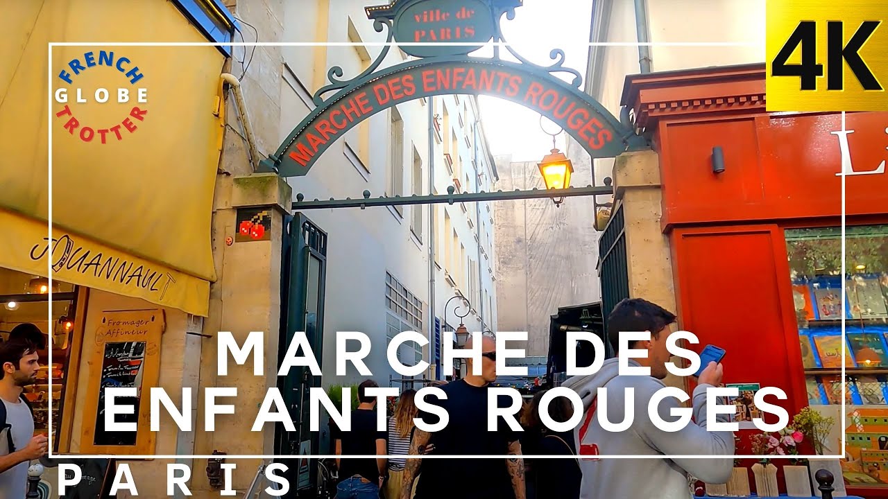 France Paris Oldest Food Market MARCHE DES ENFANTS ROUGES Walking Asmr Tour 🇫🇷 3rd arrondissement