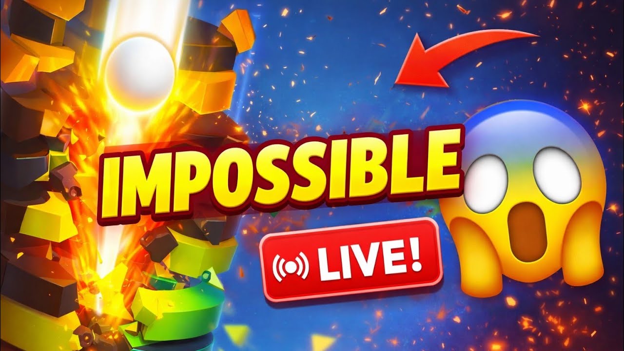 Stack Ball Impossible Level 😱 | Live Gameplay | Record Break!