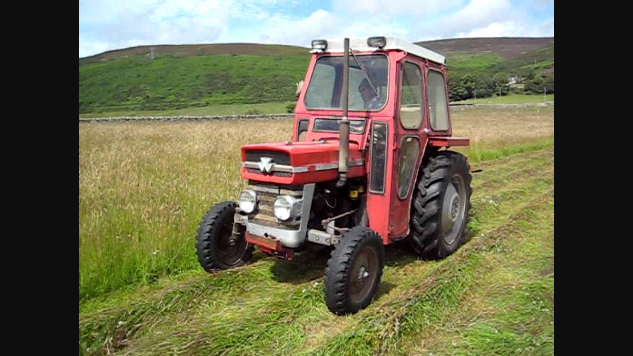 MF 135 & Vicon Disc Mower Cutting Hay 2011