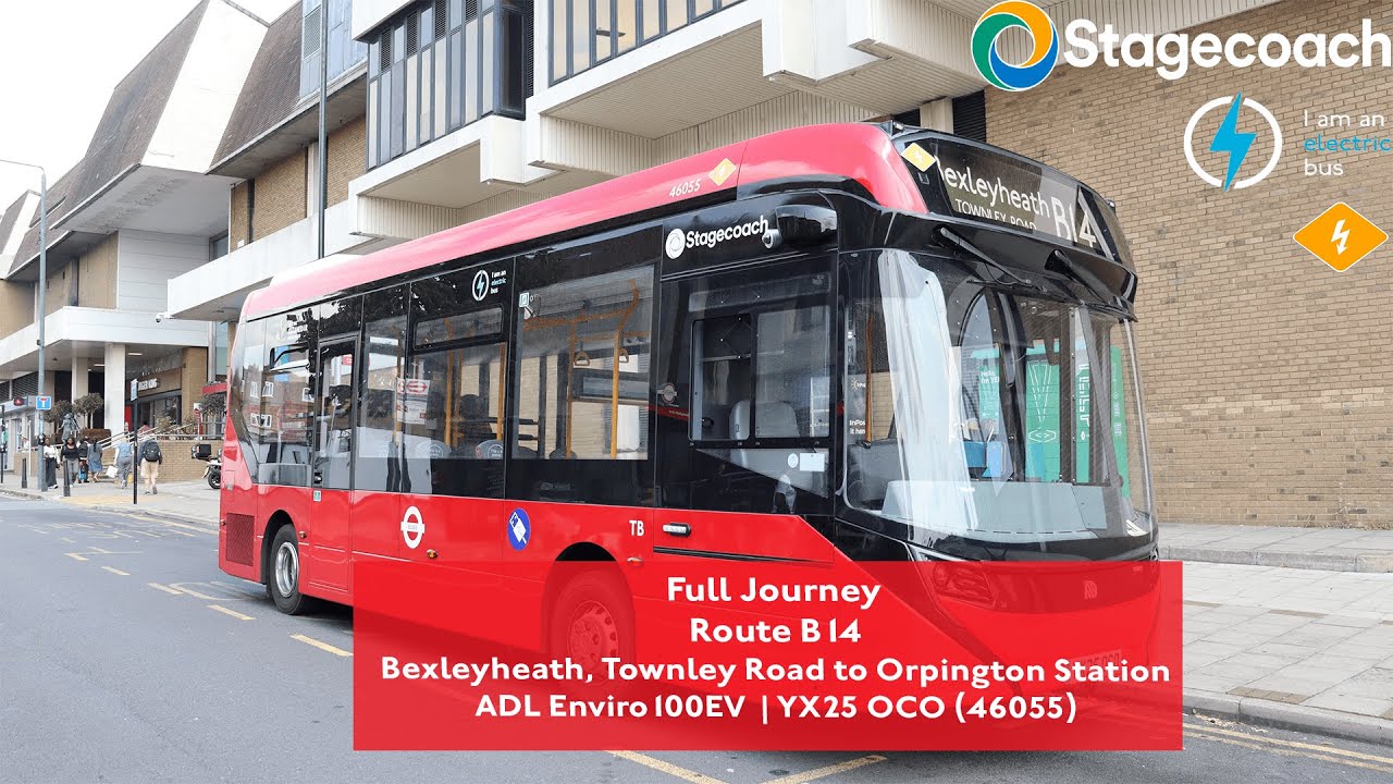Full Journey | Route B14 to Orpington Station | Brand New ADL Enviro100EV | 46055 (YX25 OCO)