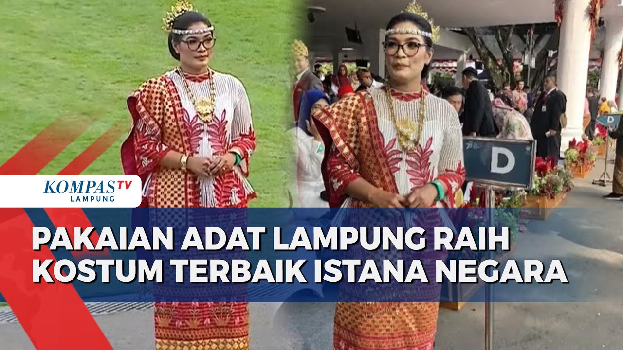 Pakaian Adat Lampung Raih Kostum Terbaik Istana saat Penurunan Bendera Merah Putih!
