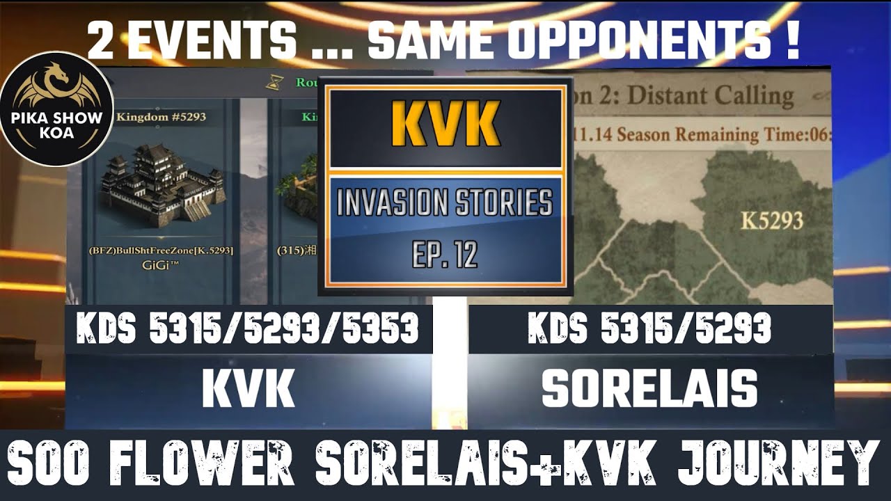 2 Events - Same Opponents|SOO FLOWER Sorelais+Kvk Journey|KVK INVASION STORIES ep. 12|King of Avalon
