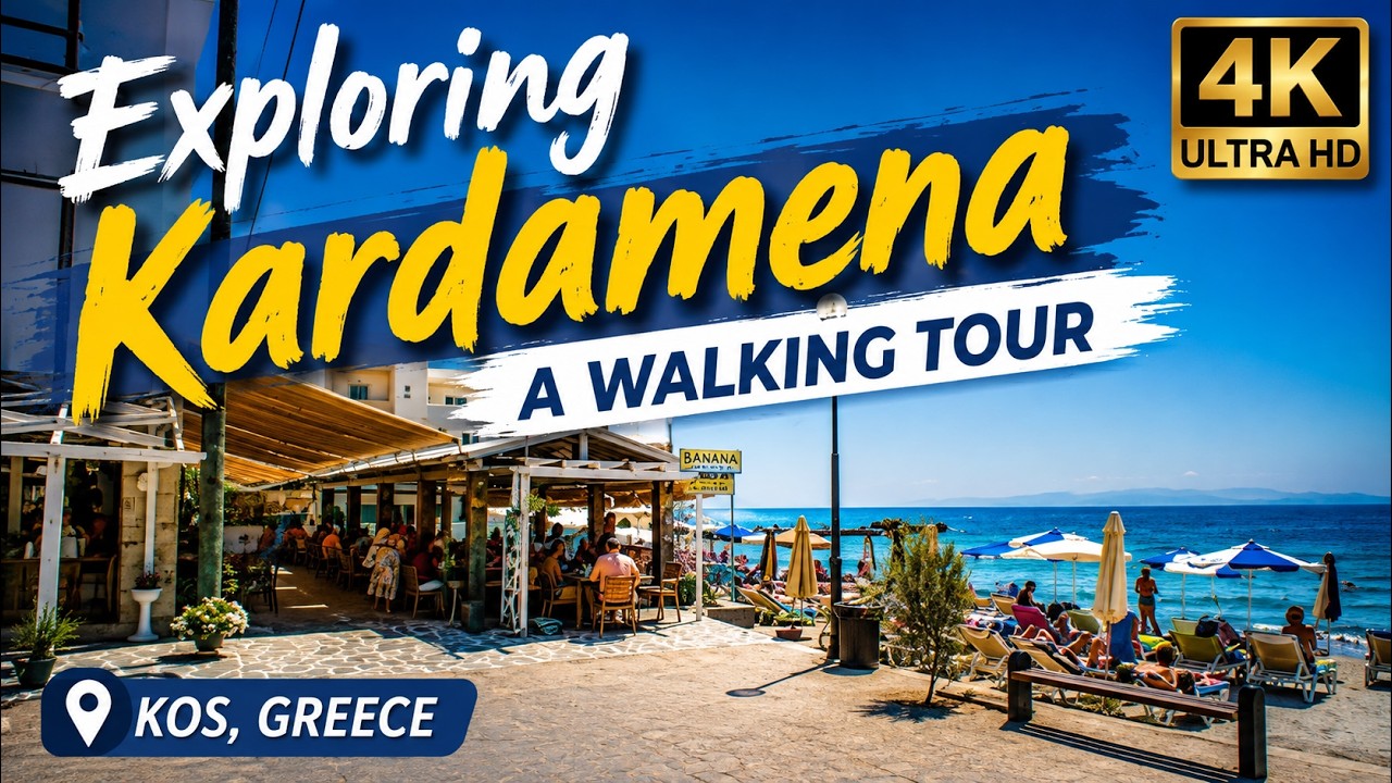 Exploring Kardamena: A 4K Walking Tour | Discovering Kos 2022