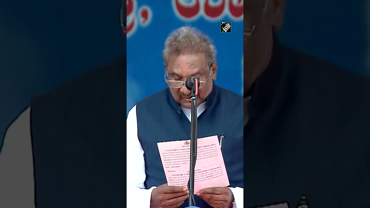 Congress leader KJ George takes oath as Cabinet Minister of Karnataka