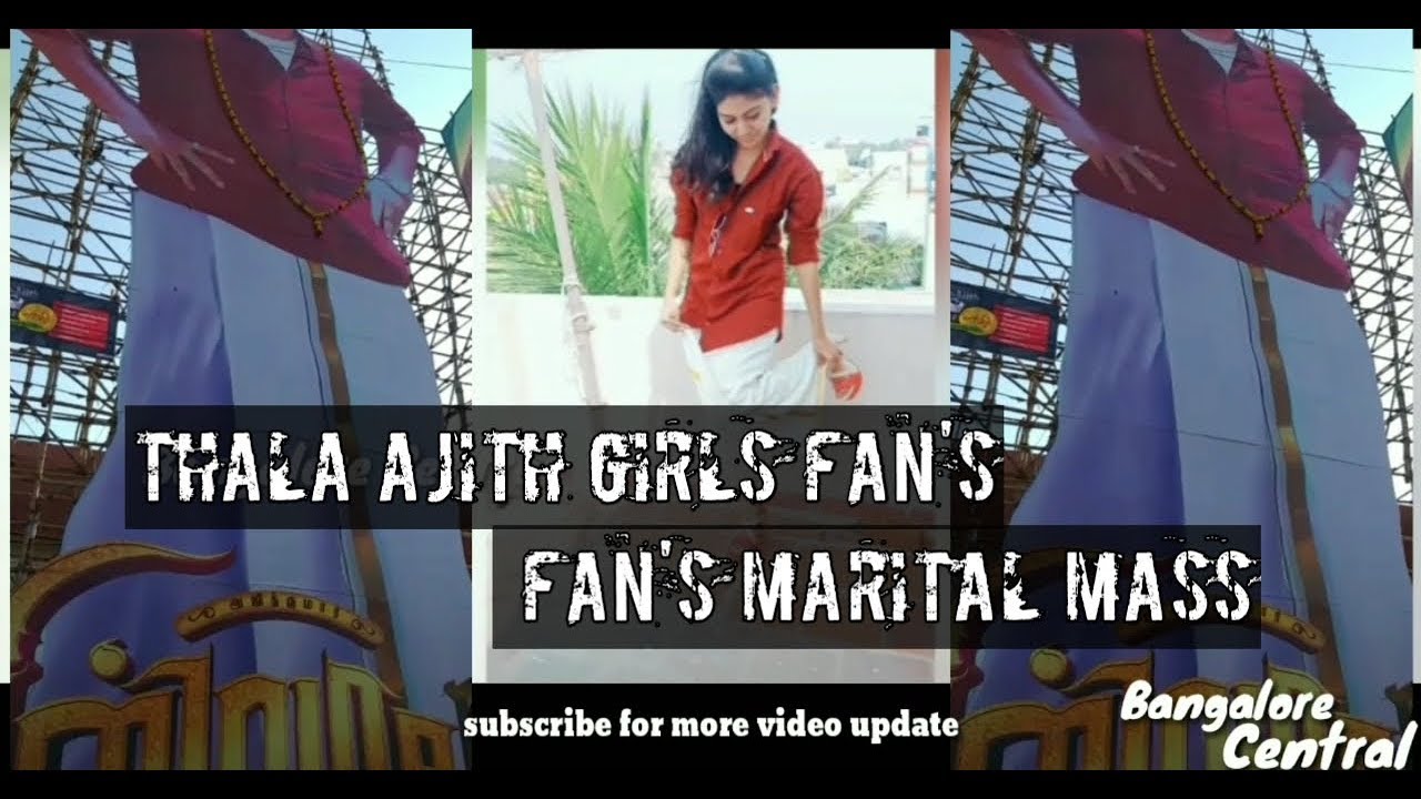 Thala Ajith Girls Fan's | Fan's Marital Mass | Viswasam Celebration | Bangalore Central...