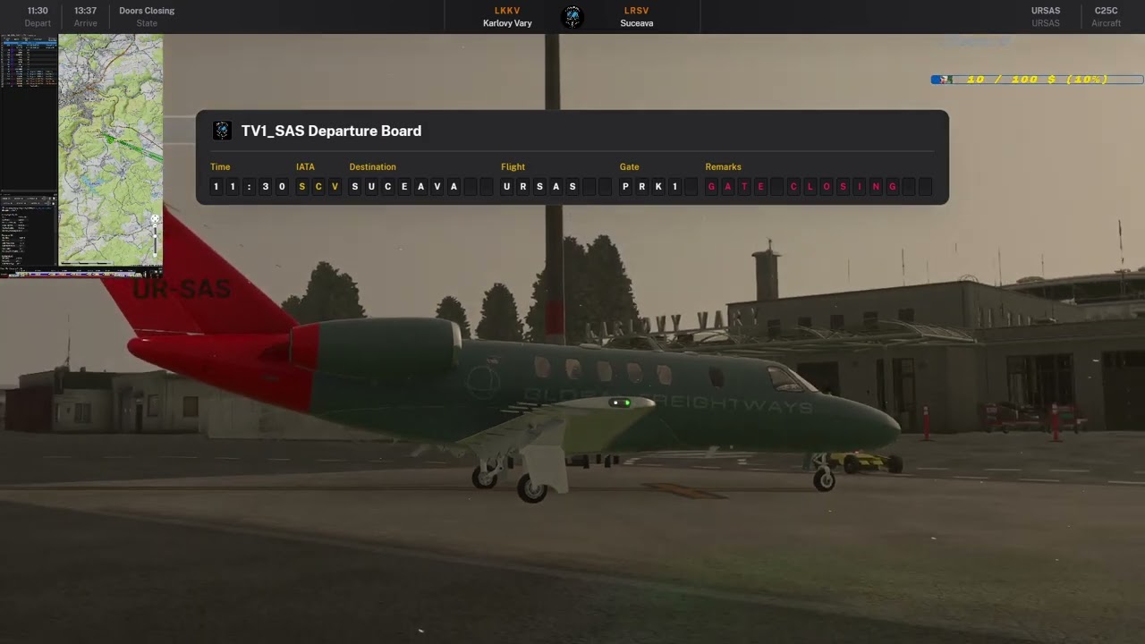 MSFS 2020 | Business Jet | AIRCRAFT: C25C | ROUTE: 🇨🇿 Karlovy Vary LKKV → LRSV Suceava 🇷🇴 | TV1_SAS